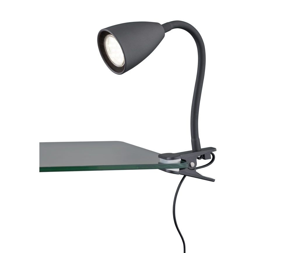 Wanda klämlampa svart