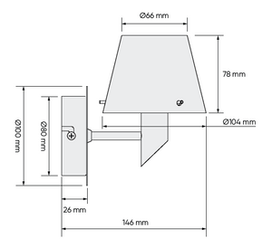 Gil vägglampa krom