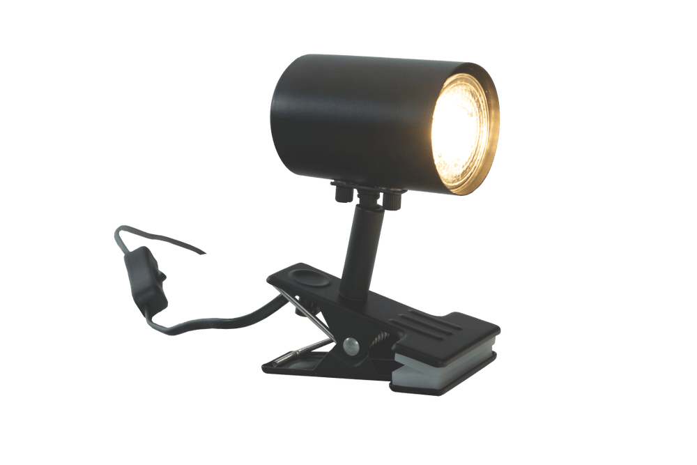 Hugin klämlampa svart