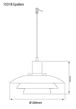 Epsilon fönsterlampa mässingsfärg