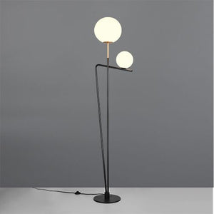 Flaming golvlampa svart/guld