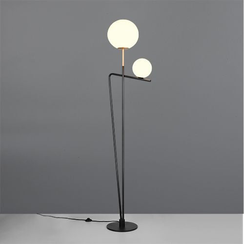 Flaming golvlampa svart/guld