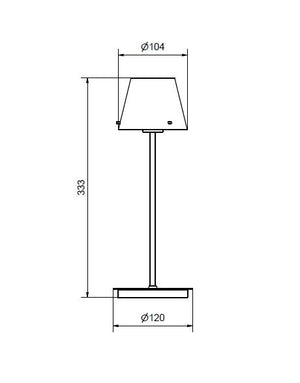 Gil bordslampa svart med opalglas