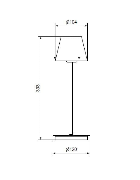 Gil bordslampa svart med opalglas