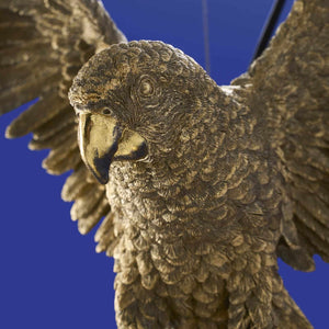 Papegoja Percy taklampa guld