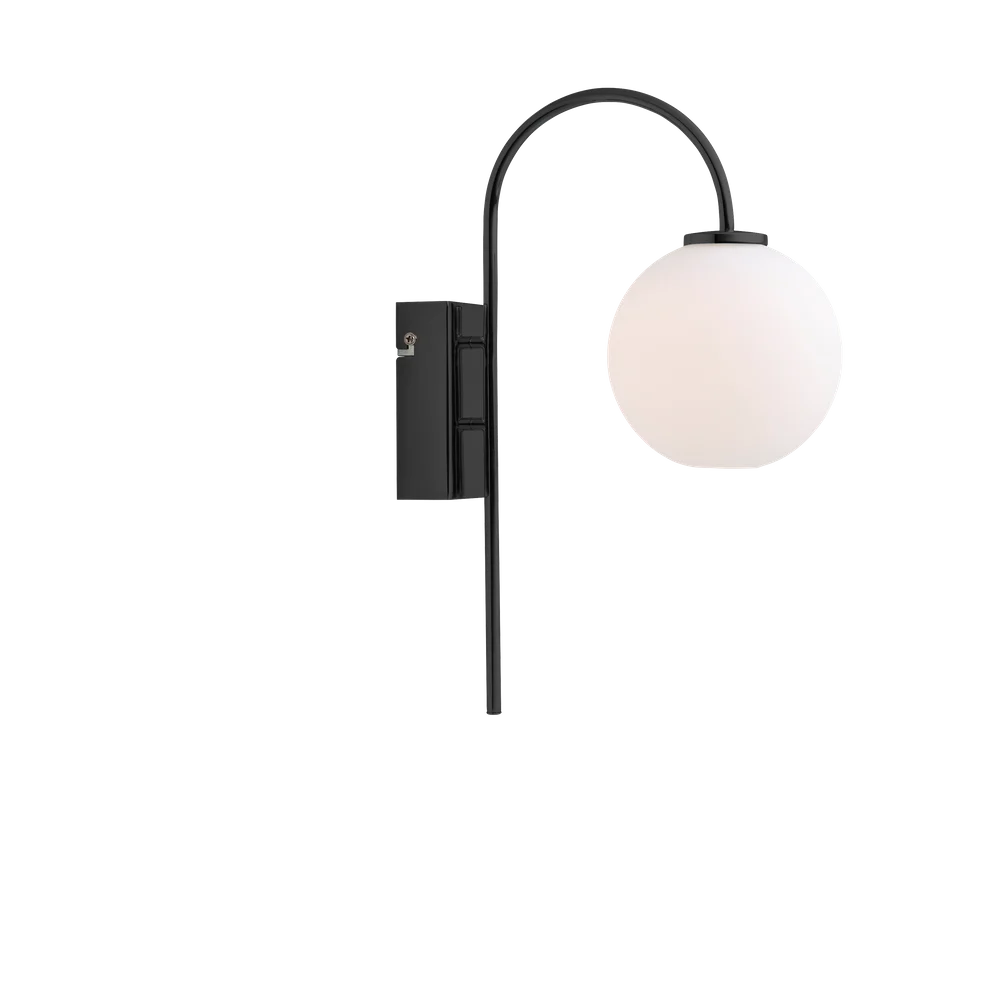 Ballon vägglampa svart