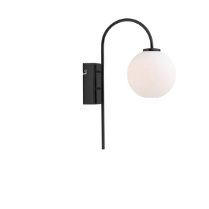 Ballon vägglampa svart