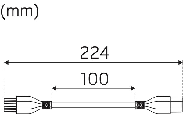 Flexline mellankabel svart