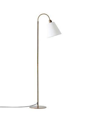 Qvist 1 golvlampa med slangarm brons