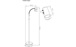 Hugin golvlampa antiklack