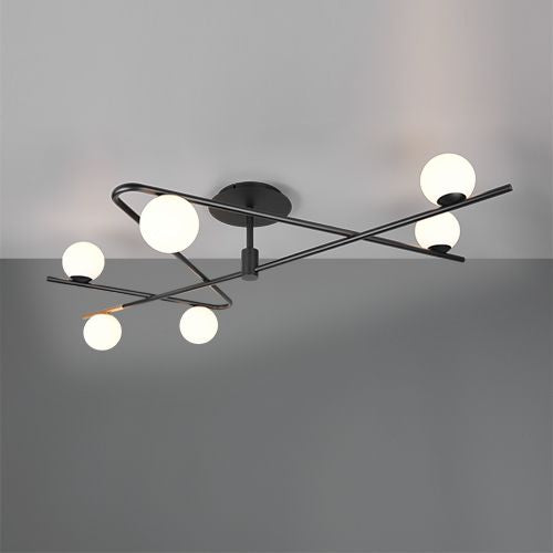 Flaming plafond svart/guld