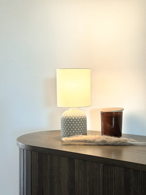 Fideli bordslampa brun/vit