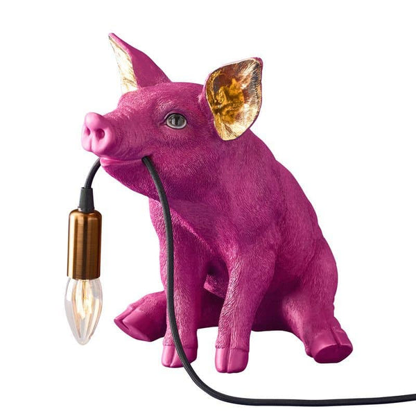 Piggy bordslampa guld