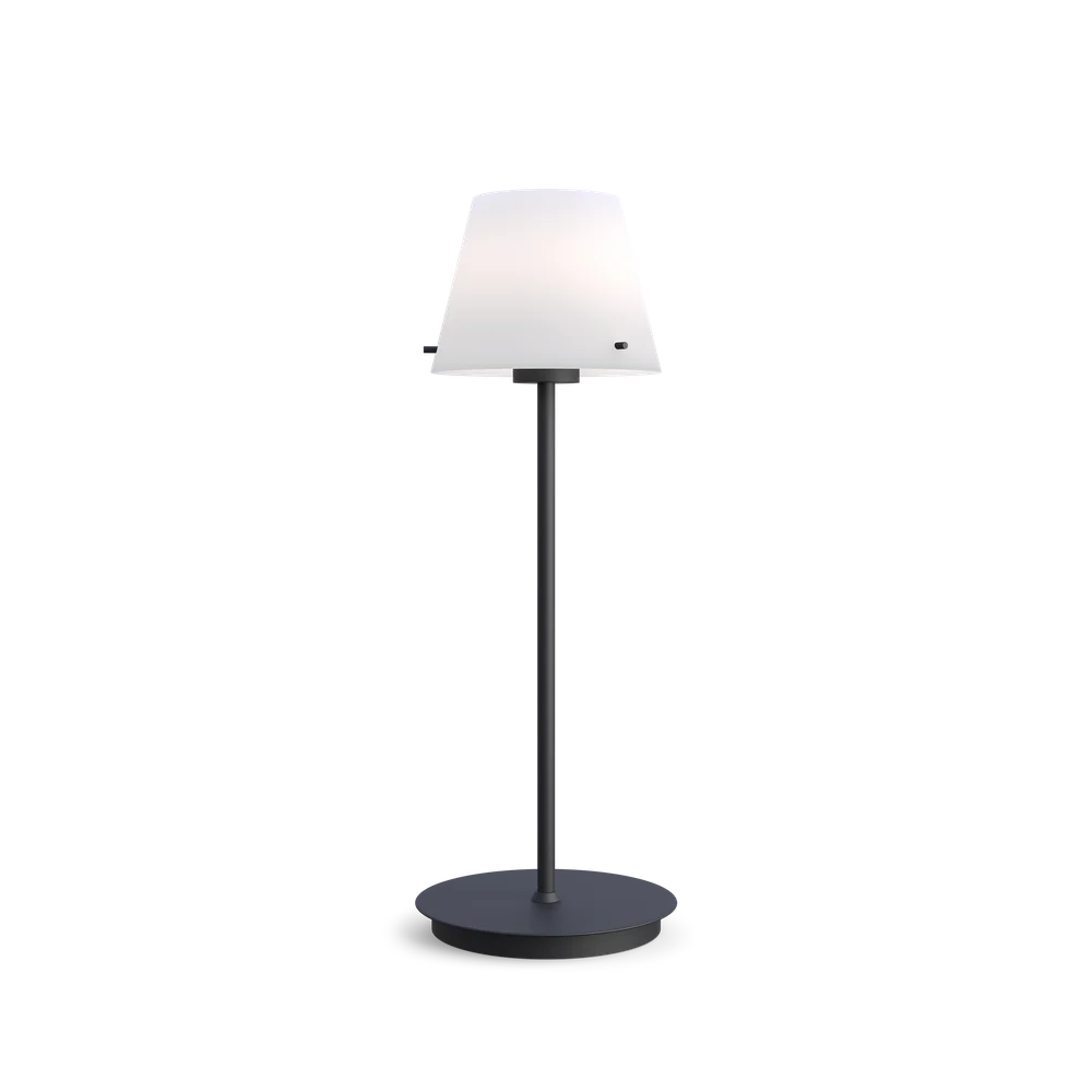 Gil bordslampa svart med opalglas