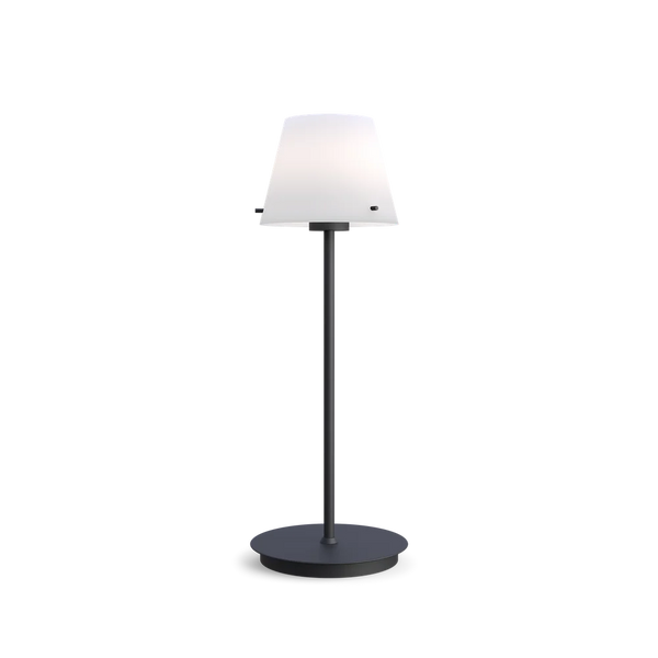 Gil bordslampa svart med opalglas