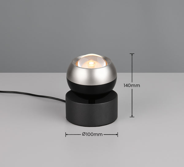 Orbit bordslampa svart/stål