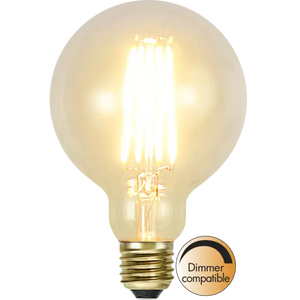 Globlampa klar 95mm 3,6W E27 2100K