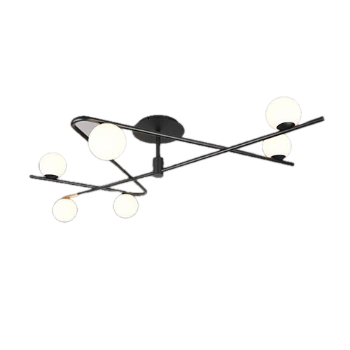 Flaming plafond svart/guld