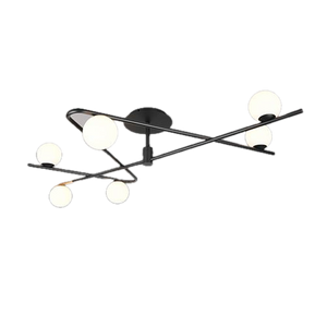 Flaming plafond svart/guld