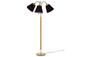 Tullgarn golvlampa i mässing och ek med 3 armar