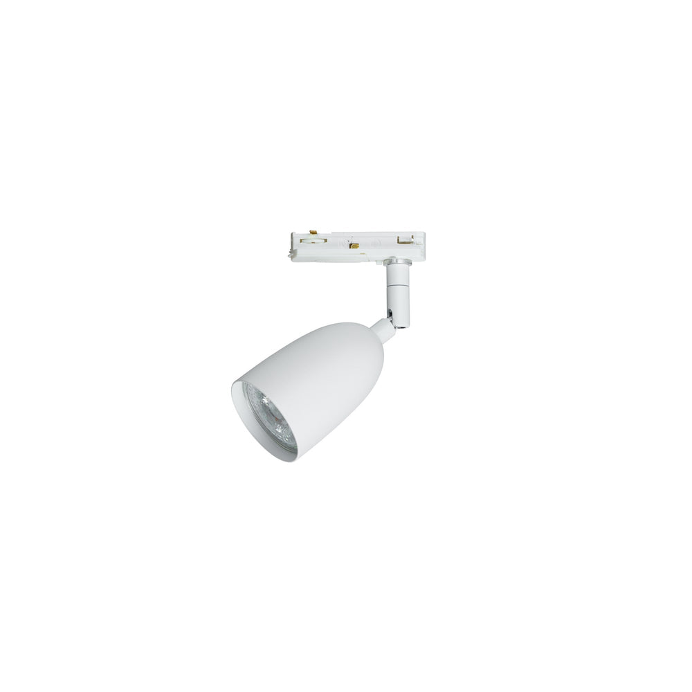 Radiell spotlight vit. För 230V skena