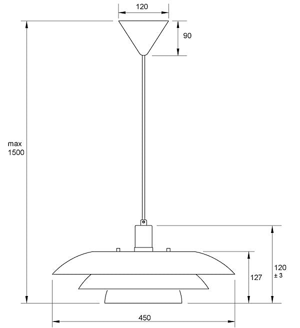 Epsilon taklampa grön