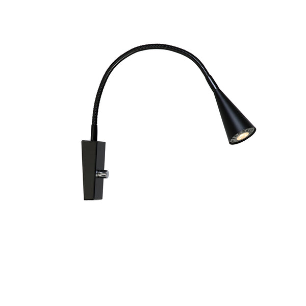 Ledro vägglampa svart