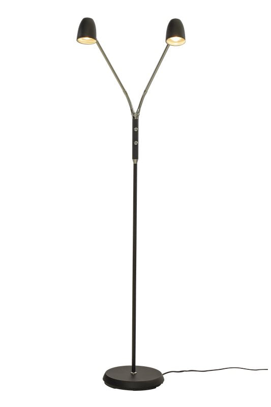 Sandnes golvlampa dubbel svart
