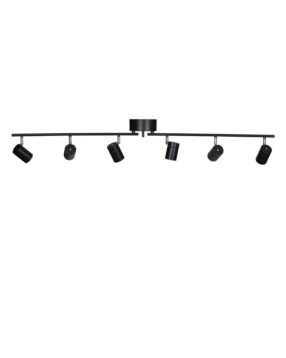 Correct 6 spotlight svart rak