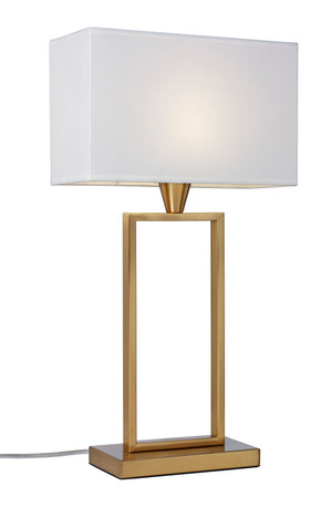 Kensington bordslampa mässingsfärg/vit