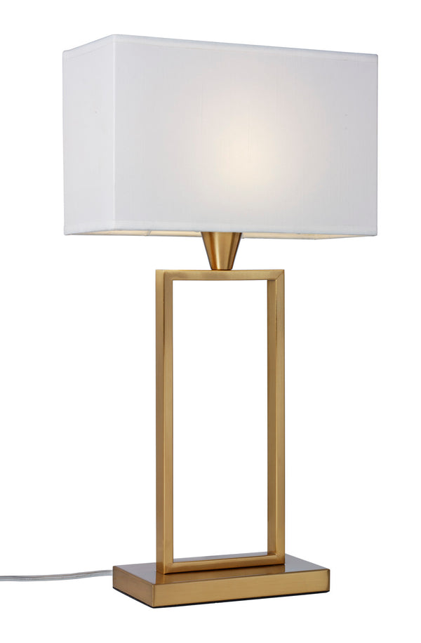 Kensington bordslampa mässingsfärg/vit