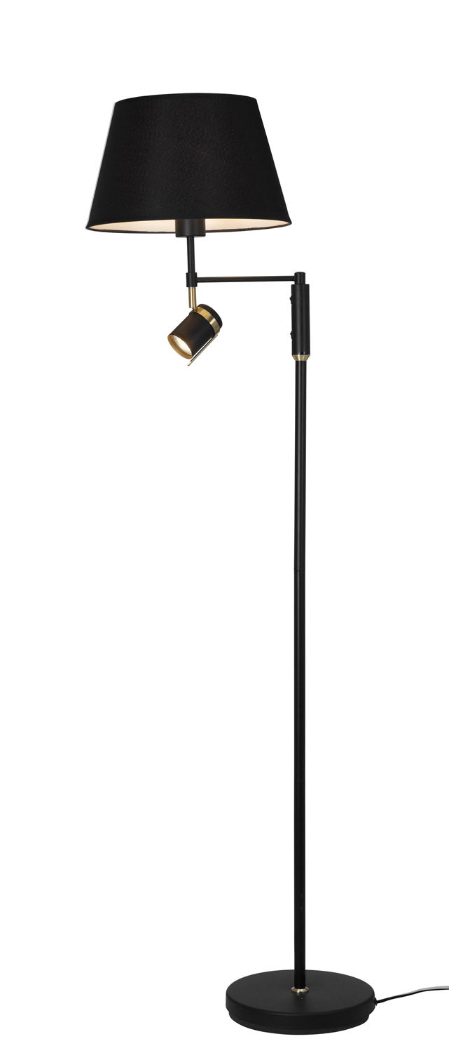 Libra golvlampa svart inklusive skärm