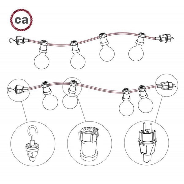 Kabel för Creatvie cables mörkgrön