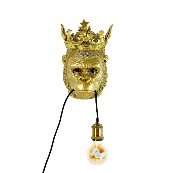 Kong vägglampa guld