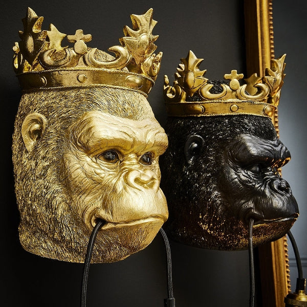 Kong vägglampa guld