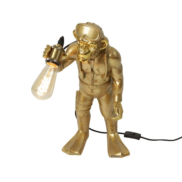 Diver Dan bordslampa guld