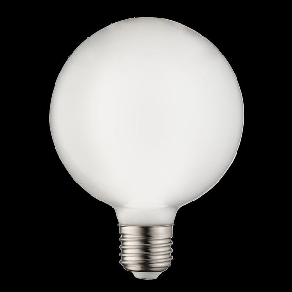 Globlampa 95mm LED opal E27
