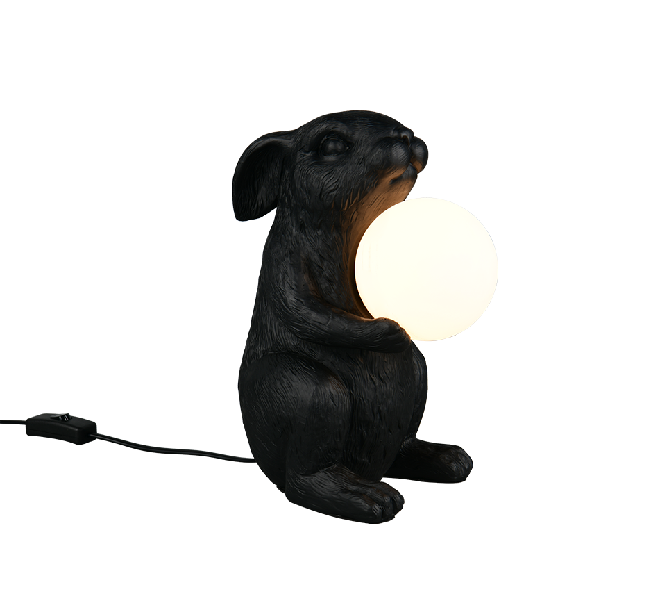 Rabbit bordslampa svart