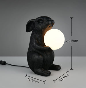 Rabbit bordslampa svart