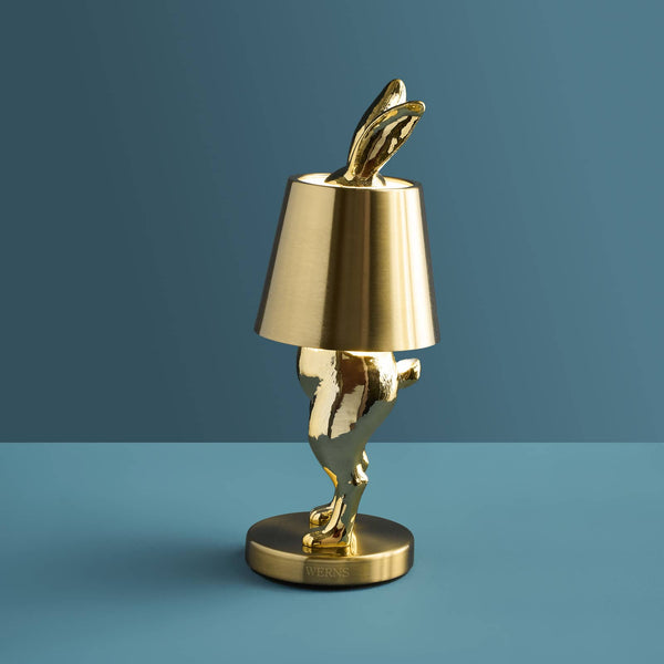 Hiding Rabbit bordslampa guld uppladdningsbar