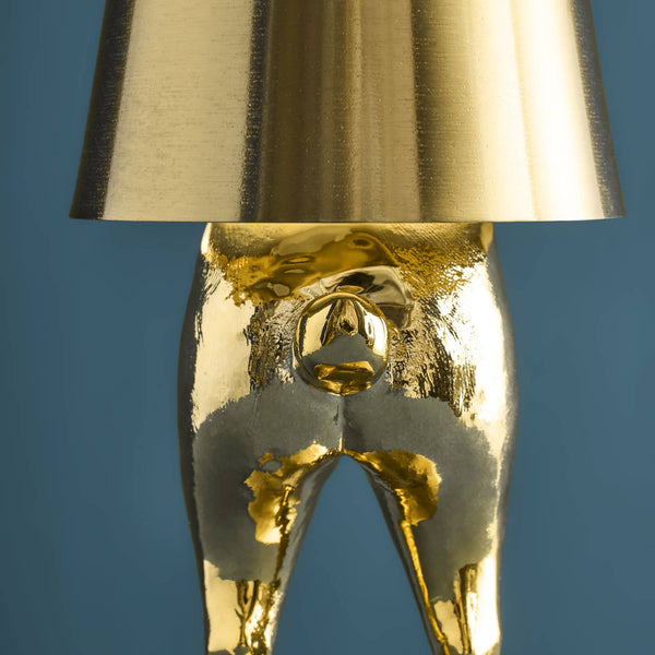 Hiding Rabbit bordslampa guld uppladdningsbar