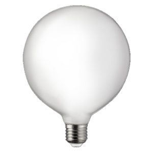 Globlampa 125mm LED opal E27