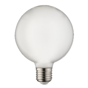Globlampa 95mm LED opal E27