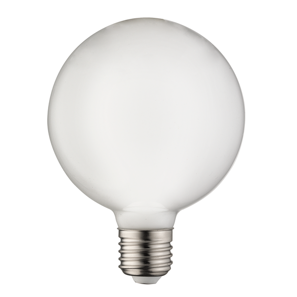 Globlampa 95mm LED opal E27