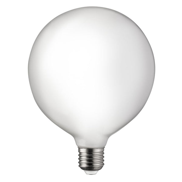 Globlampa 125mm LED opal E27