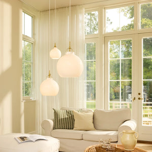 Toscana taklampa 18cm opalvit