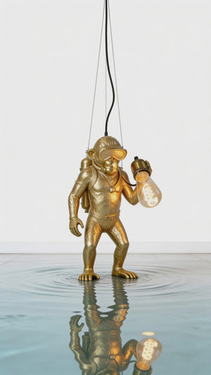 Diver Dan bordslampa guld