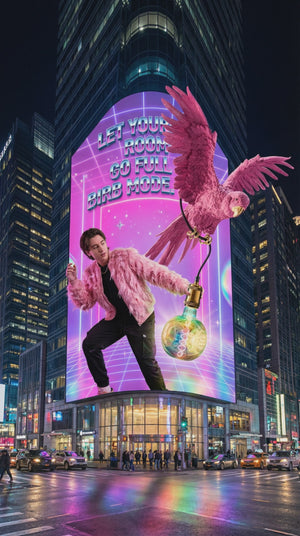 Papegoja Percy taklampa rosa