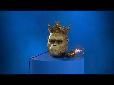 Kong vägglampa guld